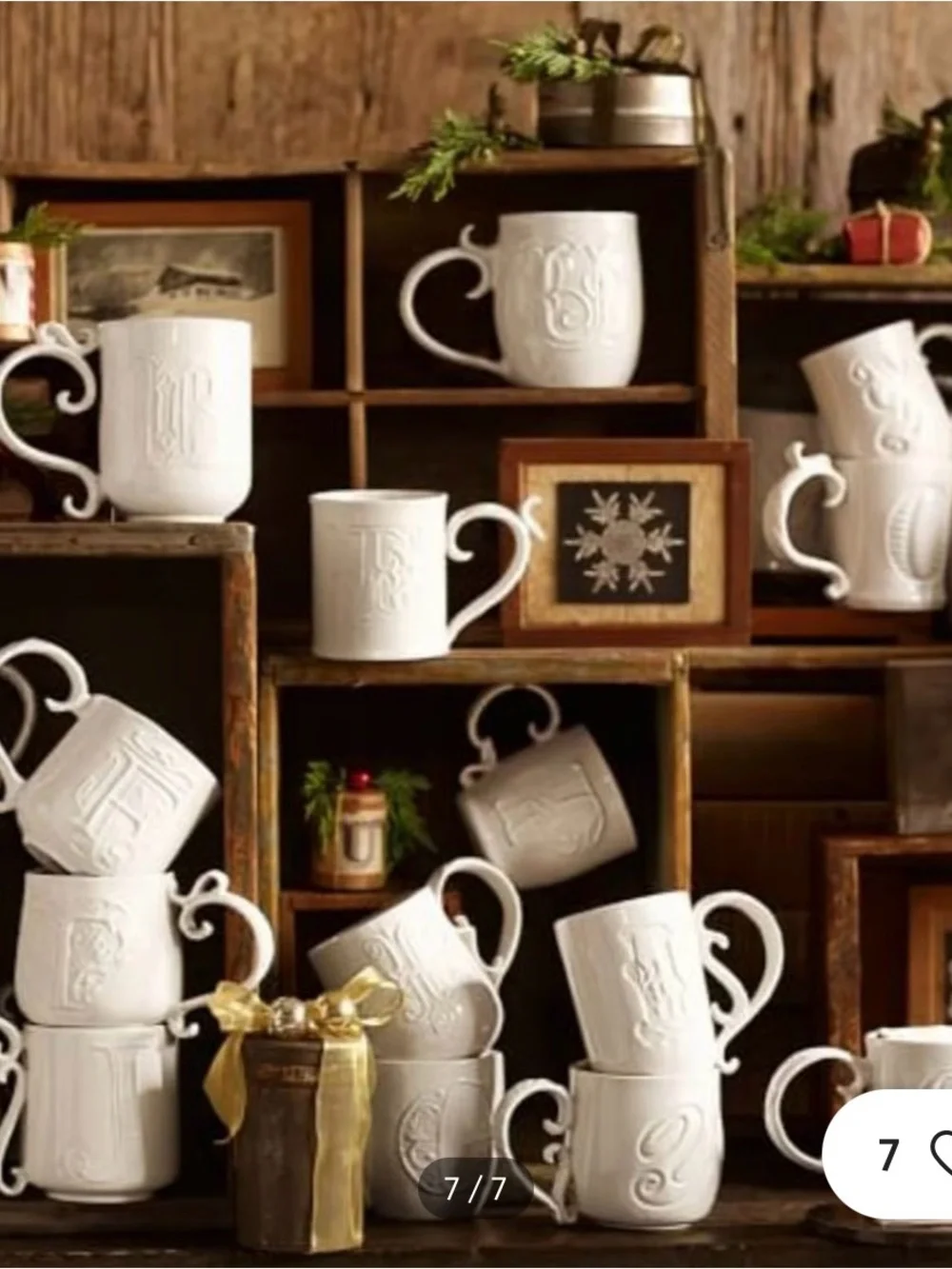Pottery Barn A-Z Mugs Letter Initial Monogram 'C'  1/ Coffee Cup
